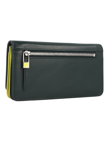 DuDu Canarie Geldbörse RFID Schutz Leder 17.5 cm mangrove