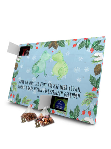 Mr. & Mrs. Panda Tee Adventskalender Frosch Liebe mit Spruch in Eisblau
