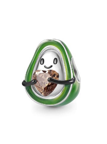 GNOCE Sterling Silber Avocado Herz Charm