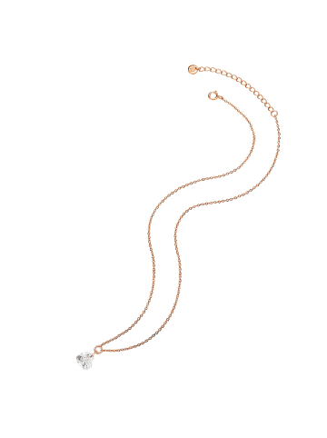 Glanzstücke München Halskette Herz Sterling Silber Topas in roségold
