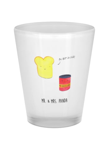 Mr. & Mrs. Panda Schnapsglas Toast Marmelade ohne Spruch in Transparent