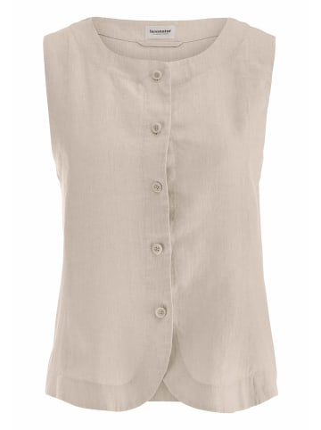 Hessnatur Hessnatur Weste Regular aus reinem Leinen in düne