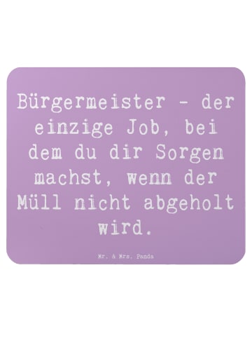 Mr. & Mrs. Panda Mousepad Spruch Bürgermeister Job mit Spruch in Lavendeltraum