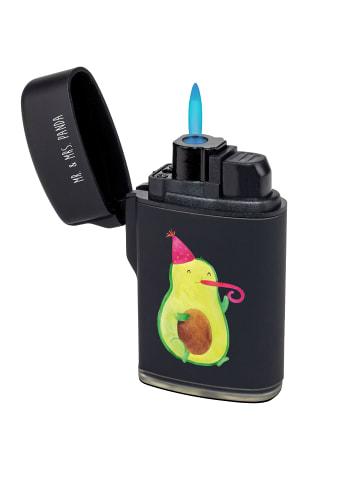 Mr. & Mrs. Panda Gasfeuerzeug Avocado Feier ohne Spruch in Schwarz