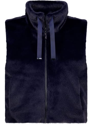 monari Weste aus Kunstpelz mit Stehkragen und Reißverschluss in Dark Blue