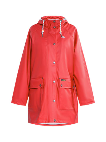 Schmuddelwedda Damen Oversized Regenmantel in Rot