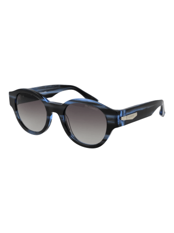 Trussardi Männer Sonnenbrille Rund Schwarz