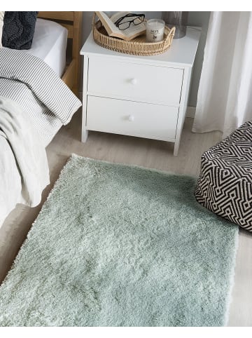 Beliani Shaggy EVREN in Grün - (W) 80 x (H) 3 x (L) 150 cm