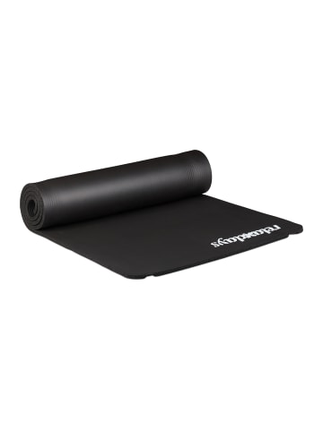 relaxdays Yogamatte in Schwarz - (B)60 x (H)1 x (T)180 cm