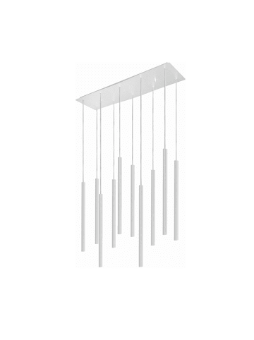 Licht-Trend Hängeleuchte Laser 10-flg. länglich in Weiß