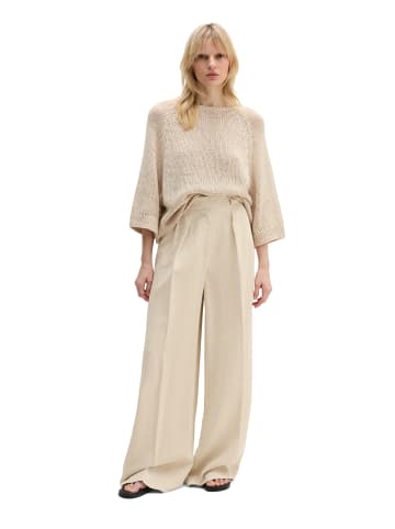 Marc O'Polo Weite Tailoring-Hose in Dusty Beige Melange