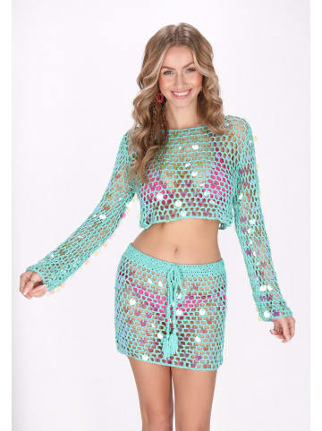 IZIA Women Sweater in turquoise