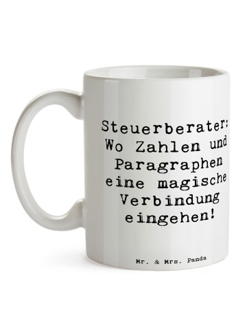 Mr. & Mrs. Panda Motivtasse Spruch Magische Steuerberater mit Sp... in Weiß