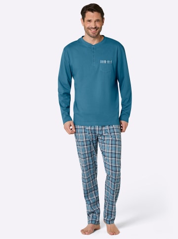 WITT WEIDEN Schlafanzug in topas-dunkelblau-bedruckt