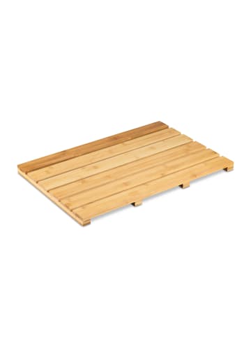 relaxdays Bambus Badematte in Natur - 54 x 36 cm