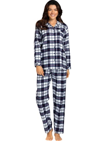 Comtessa Flanell Schlafanzug in marine