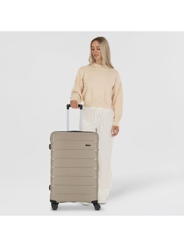 D&N Travel Line 4100 4 Rollen Trolley L 74 cm in taupe