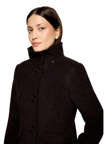 Gil Bret Wolljacke mit Kapuze in Dark Brown Melange