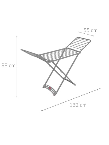 5five Simply Smart Wäscheständer GIMI in Grau, (B) 55 x (H) 88 x (L) 182 cm