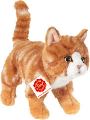 Teddy Hermann Kuscheltier Katze stehend, rot getigert, 20 cm, ab 0 Jahre