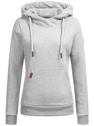 Alessandro Salvarini Hoodie Alessandro Salvarini Damen Sweatshirt Hoodie Kapuzen Pullover AS298 in Hellgrau