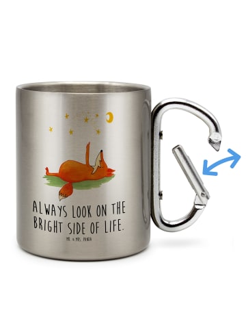 Mr. & Mrs. Panda Tasse Fuchs Sterne mit Spruch in Silber