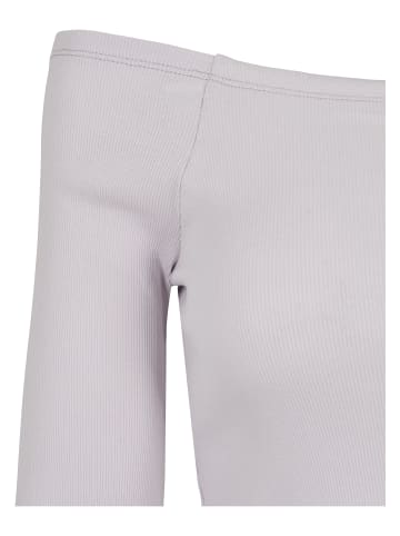Urban Classics Urban Classics Damen Ladies Off Shoulder Rib Longsleeve in softlilac