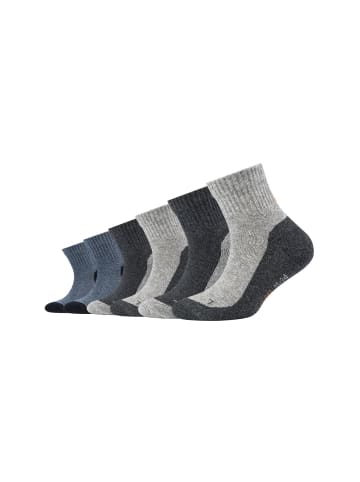 camano Sportsocken kurz 6er Pack function in dunkelgrau melange