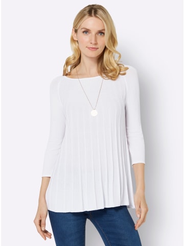 WITT WEIDEN Rundhalspullover in weiß