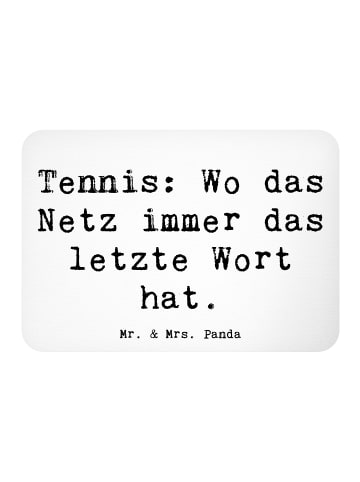 Mr. & Mrs. Panda Kühlschrankmagnet Spruch Tennis Netz mit Spruch in Weiß