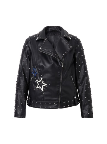 Angel of Style Lederjacke in schwarz