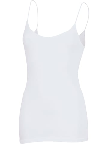 Erwin Müller Feinripp Unterhemd mit Spaghettiträgern in weiß