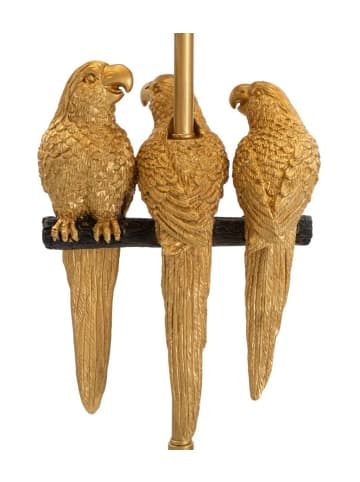 Mauro Ferretti Goldene Stehlampe aus Metall mit Papageienmotiv, Ø 37 x 164,5 cm