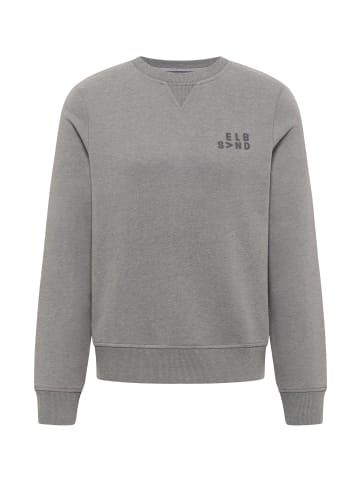 ELBSAND Sweatshirt Samu in Black Stone Melange