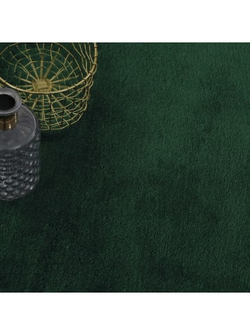 KADIMA DESIGN Teppich Kurzflor waschbar Unifarben Wohnzimmer in Grün