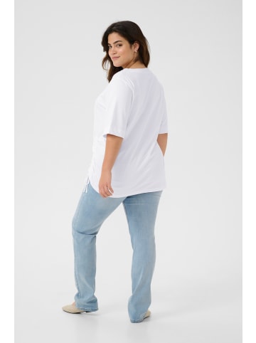 KAFFE curve T-shirt KCniola Loose fit in Optical White