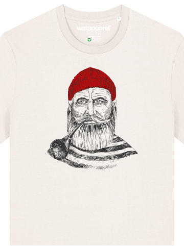 wat? Apparel T-Shirt Seemann in Off White