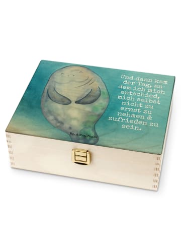 Mr. & Mrs. Panda Teeaufbewahrung Seekuh Happy Design mit Spruch in Weiß