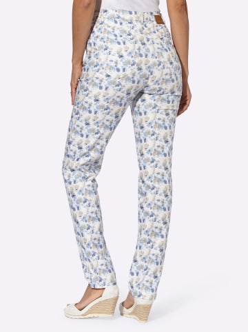 Cosma Druck-Hose in bleu-ecru-bedruckt