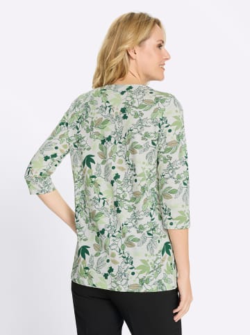 Sieh an! Longshirt in eucalyptus-ecru-bedruckt