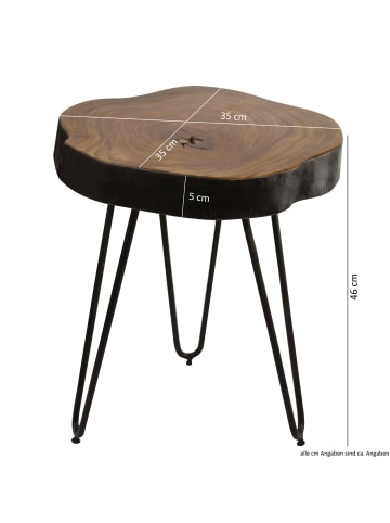 FineBuy Beistelltisch "FB40439" in Braun /