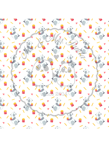 Mr. & Mrs. Panda haferl Panda Pommes ohne Spruch in Grau