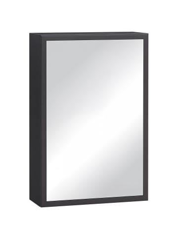 Kleankin Spiegelschrank-40L x 15B x 60H cm-Schwarz