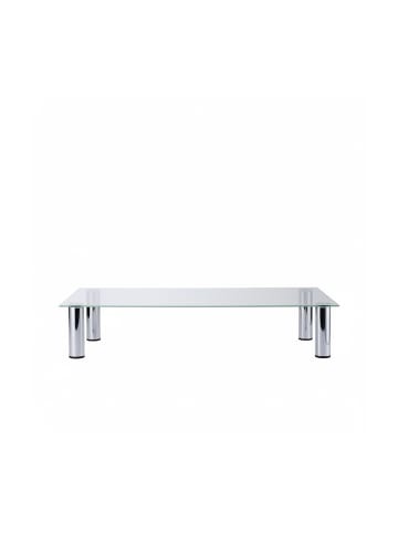 relaxdays TV-Tisch in Weiß/Silber - (B)35 x (H)100 x (T)17 cm