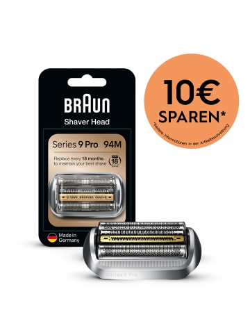 Braun Series 9 Pro  KP 94M Ersatzscherteil in Silber