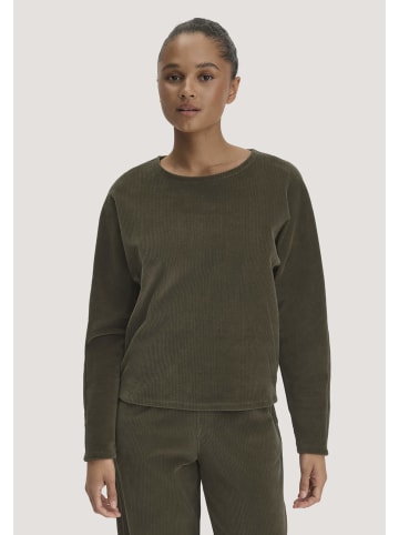Hessnatur Hessnatur Longsleeve Oversized aus reiner Bio-Baumwolle in vintage oliv
