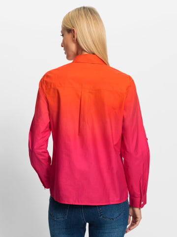 Heine Bluse in orange-pink-bedruckt