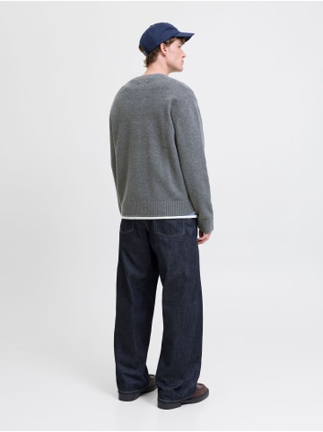 Jack & Jones Strickjacke in Dark Grey Melange