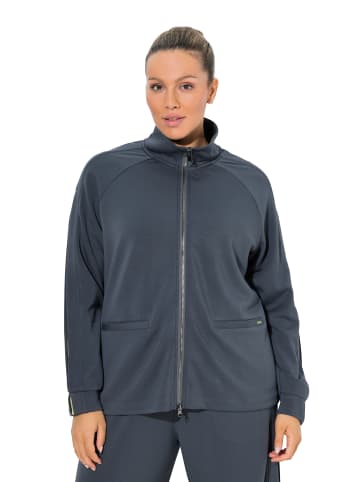 Ulla Popken Sweatjacke in vulkangrau