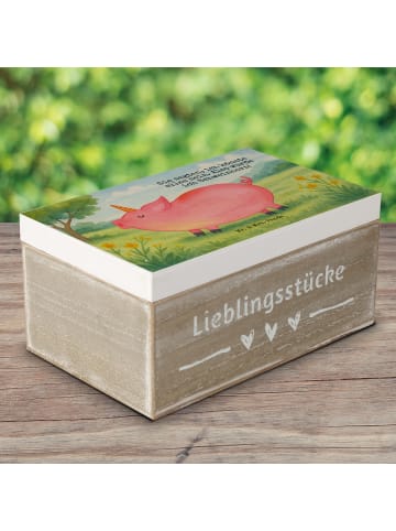Mr. & Mrs. Panda Aufbewahrungsbox Einhorn Schwein Design mit Spruch in Weiß
